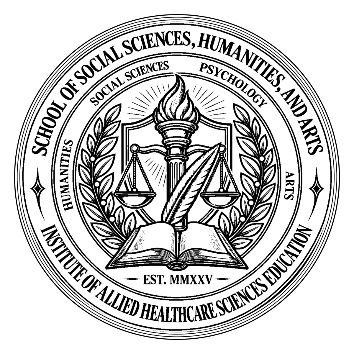 School of Social Sciences, Humanities, and Arts seal